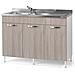 Mobile Sottolavello Per Cucine Componibile Con Ante Colore Olmo (85x50x120) - Foto miniatura 1
