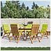 Sedie da Giardino Reclinabili con Cuscini 6 pz in Legno di Teak - Foto miniatura 7
