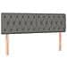 Letto a Molle Materasso e LED Grigio Scuro 140x200cm in Tessuto - Foto miniatura 2