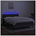 Letto a Molle Materasso e LED Grigio Scuro 140x200cm in Tessuto - Foto miniatura 8