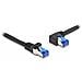 Cavo di rete RJ45 Cat. 6A S /FTP dritto / angolato a sinistra da 0,5 m nero - Foto miniatura 1