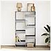 Libreria Grigio Cemento 100x33x175 Cm In Legno Multistrato - Foto miniatura 3