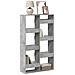 Libreria Grigio Cemento 100x33x175 Cm In Legno Multistrato - Foto miniatura 1