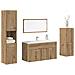 Set Mobili Da Bagno 4 Pz Rovere Artigianale Legno Multistrato - Foto miniatura 1