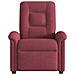 Poltrona Massaggiante Reclinabile Rosso Vino in Tessuto - Foto miniatura 3