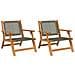 Sedie da Giardino 2 pezzi Grigio 76x67x73.5 cm Legno Massello di Acacia - Foto miniatura 1