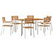 Set Pranzo Giardino 7 Pezzi Legno Massello Teak - Foto miniatura 1