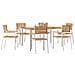 Set Pranzo Giardino 7 Pezzi Legno Massello Teak - Foto miniatura 3