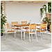 Set Pranzo Giardino 7 Pezzi Legno Massello Teak - Foto miniatura 4
