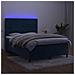 Letto a Molle con Materasso e LED Blu Scuro 140x190 cm - Foto miniatura 4
