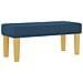 Letto con Rete a Molle con Materasso e Panca Blu 90x200 cm Tessuto - Foto miniatura 6
