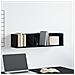 Mensola a Muro per CD  Rovere Nero 75x18x18 cm in Legno Ingegnerizzato - Foto miniatura 2