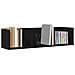 Mensola a Muro per CD  Rovere Nero 75x18x18 cm in Legno Ingegnerizzato - Foto miniatura 3