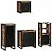 Set di mobili per il bagno 4 pcs Legno massello riciclato - Foto miniatura 1