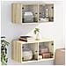 Mobili a Muro con Ante in Vetro 2pz Rovere Sonoma 68,5x37x35 cm - Foto miniatura 2