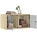 Mobili a Muro con Ante in Vetro 2pz Rovere Sonoma 68,5x37x35 cm - Foto miniatura 5
