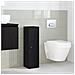 Mobile da Bagno con Portarotolo Nero 20,5x22x72 cm - Foto miniatura 3