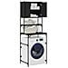 Mobile per lavatrice Rovere nero 68 x 48.5 x 194 cm - Foto miniatura 3