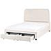 Letto Con Cassetti Contenitori Bouclé Sardent 160 X 200 Cm Bianco Sporco - Foto miniatura 3