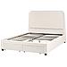 Letto Con Cassetti Contenitori Bouclé Sardent 160 X 200 Cm Bianco Sporco - Foto miniatura 5