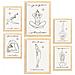 Set Di 6 Stampe Yoga Muses 1 In Yoga Muse Dipinti Decorativi Estetici Ispirati Per Il Tuo Soggiorno A Casa A3 & A4 Telaio In Legno Chiaro - Foto miniatura 1