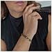 Bracciale In Pelle Marrone Con Perline Placcate In Oro E Chiusura A Bottone. - Foto miniatura 2