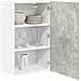 Armadio pensile Riga Grigio Cemento e Bianco 50 x 31 x 80 cm - Foto miniatura 3