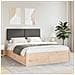 Letto con Testiera Rivestita Grigio scuro 140 x 200 cm - Foto miniatura 2