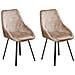 Set Di 2 Sedie Da Pranzo Terlton Velluto Beige - Foto miniatura 2