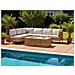 Set Di Divani Angolari Da Giardino 6 Posti Omegana Modulare Beige Chiaro - Foto miniatura 1