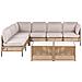 Set Di Divani Angolari Da Giardino 6 Posti Omegana Modulare Beige Chiaro - Foto miniatura 2