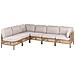 Set Di Divani Angolari Da Giardino 6 Posti Omegana Modulare Beige Chiaro - Foto miniatura 4