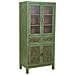Vetrina In Legno Verde Fatta A Mano 85x40x180h Cm - Foto miniatura 1