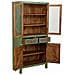 Vetrina In Legno Verde Fatta A Mano 85x40x180h Cm - Foto miniatura 5