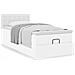 Letto Pouf con Materasso Bianco 90x190 cm Similpelle - Foto miniatura 4