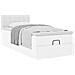 Letto Pouf con Materasso Bianco 90x190 cm Similpelle - Foto miniatura 5