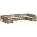 Set divani con cuscino 10 pcs Grigio Naturale e Chiaro - Foto miniatura 1
