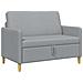 Divano con Storage Grigio Chiaro 122 x 78 x 87 cm Poliestere - Foto miniatura 1