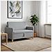 Divano con Storage Grigio Chiaro 122 x 78 x 87 cm Poliestere - Foto miniatura 3