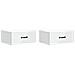 Mobiletto da notte a muro 2 pcs Bianco 49 x 34,5 x 20 cm - Foto miniatura 1