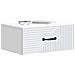 Mobiletto da notte a muro 2 pcs Bianco 49 x 34,5 x 20 cm - Foto miniatura 2