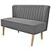 Divano in Stoffa 117x55,5x77 cm Grigio Chiaro - Foto miniatura 1