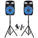 Impianto Audio Amplificato Attivo 800w Casse Acustiche 12"" + Stativi + Cavi - Foto miniatura 8