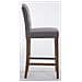 Set 2 Sgabelli Bar Cucina Louise Chesterfield in Tessuto e Legno - Coppia Sedie Sgabello Bancone con Schienale H 77cm Grigio Chiaro Antico Chiaro - Foto miniatura 3