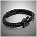 Bracciale da Donna in Pelle Premium "Knot" 16cm Nero - Foto miniatura 3