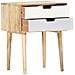 Comodino 47x35x59 Cm In Legno Massello Di Mango - Foto miniatura 3