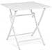 Tavolo Da Esterno Pieghevole In Alluminio Bianco Elin 70x70x H71 Cm - Foto miniatura 1