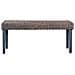 Panca 110 Cm Grigia In Rattan Naturale Kubu E Massello Di Mango - Foto miniatura 2