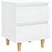 Comodini con Gambe Legno Pino 2pz Bianco Lucido 40x35x50 cm - Foto miniatura 4