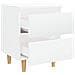 Comodini con Gambe Legno Pino 2pz Bianco Lucido 40x35x50 cm - Foto miniatura 7